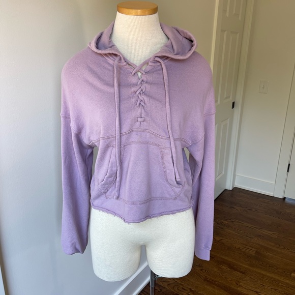 Hollister laced up cropped hoodie - Picture 2 of 7